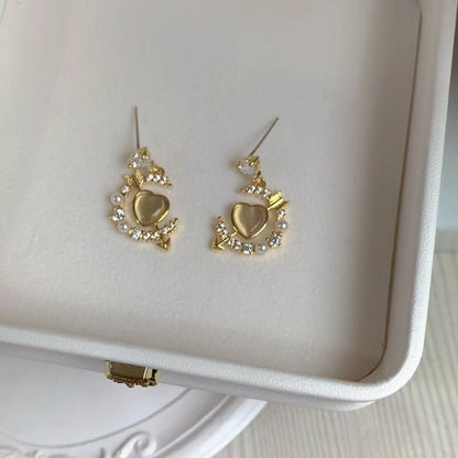 [sample ] Heart and Arrow Earrings