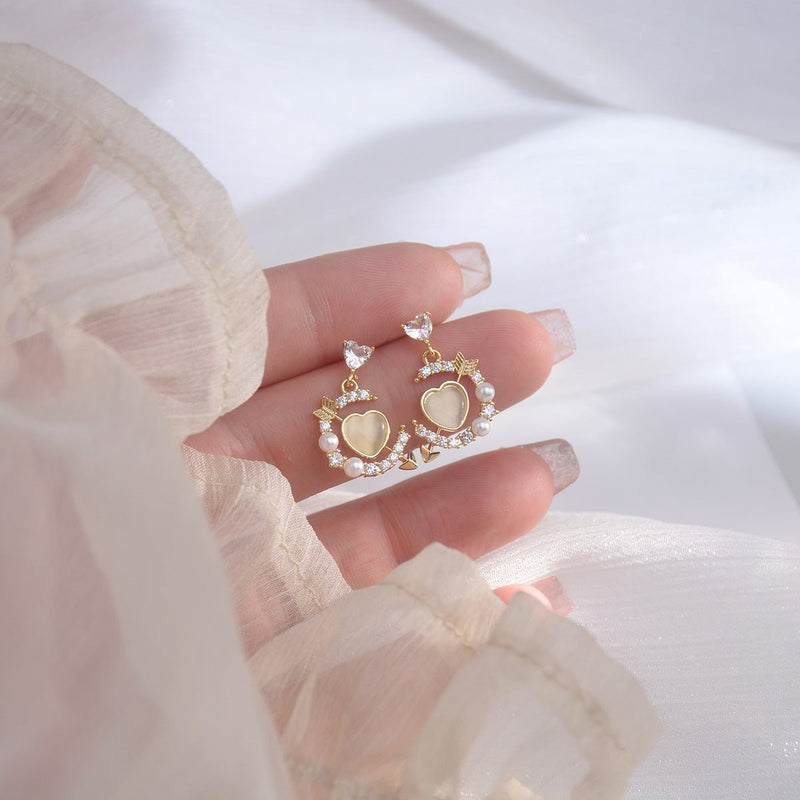 [sample ] Heart and Arrow Earrings