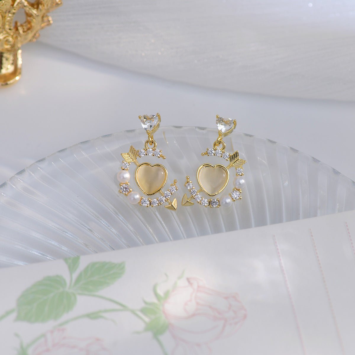 [sample ] Heart and Arrow Earrings