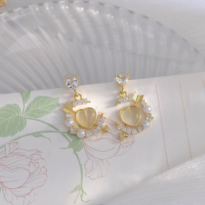 [sample ] Heart and Arrow Earrings