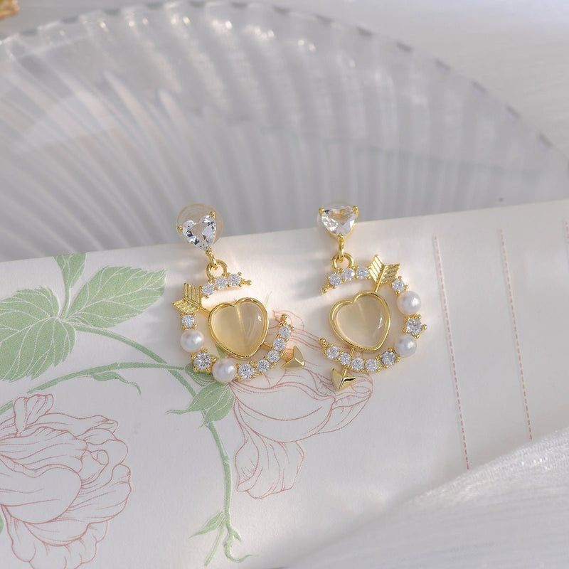 [sample ] Heart and Arrow Earrings