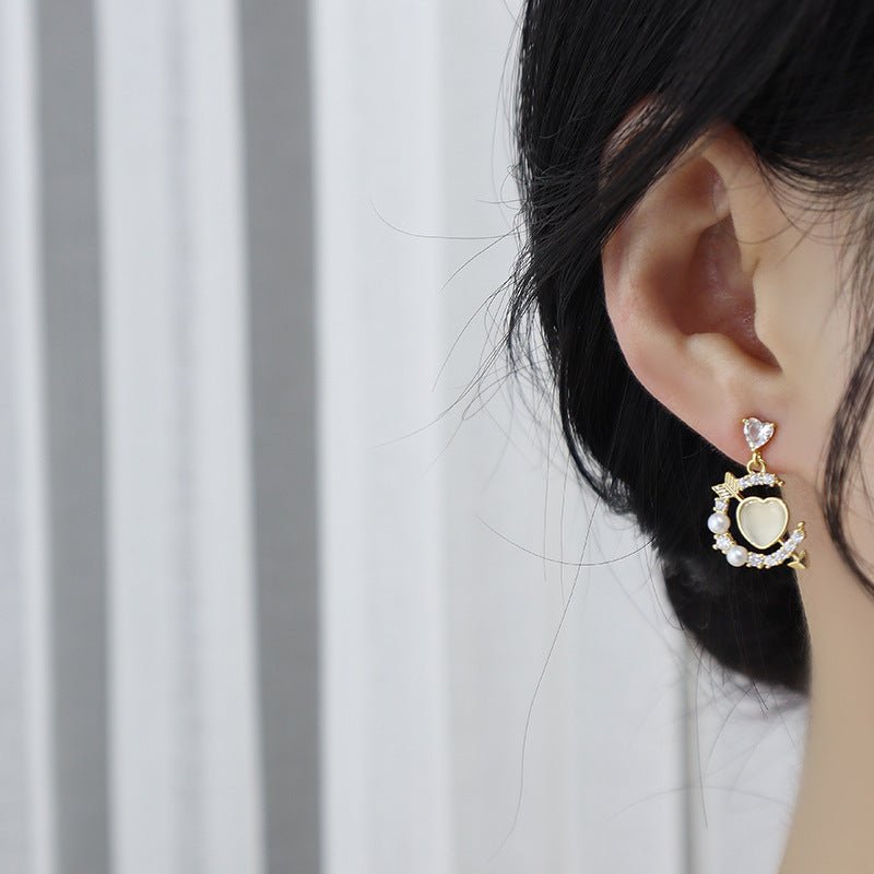 [sample ] Heart and Arrow Earrings
