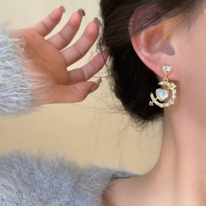 [sample ] Heart and Arrow Earrings