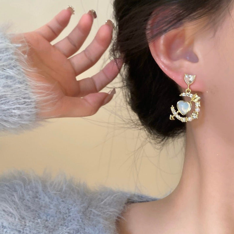 [sample ] Heart and Arrow Earrings