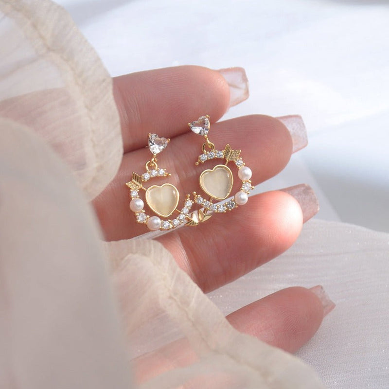 [sample ] Heart and Arrow Earrings