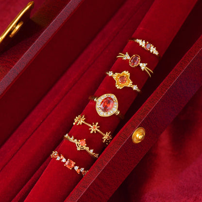 Scarlet Stardust Ring