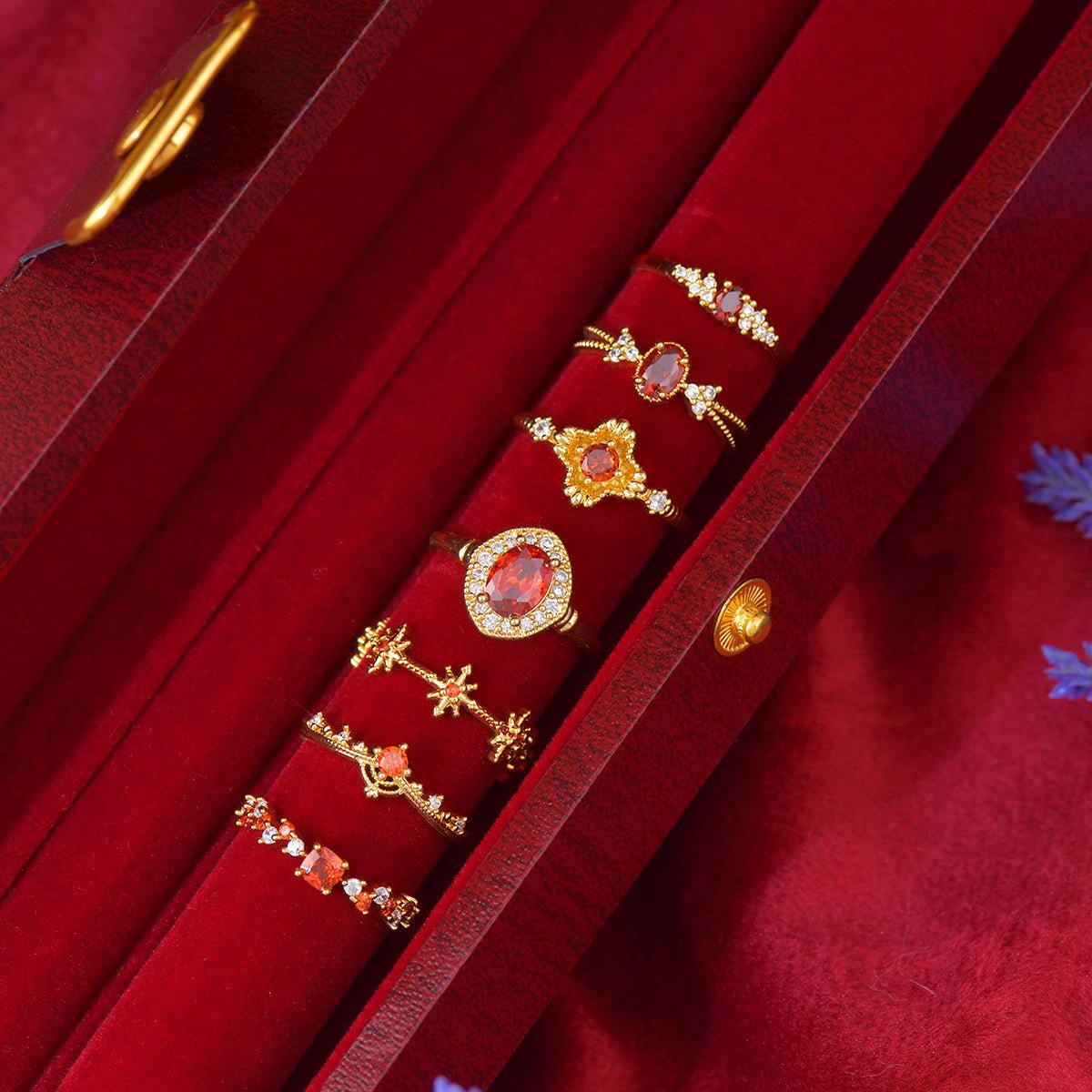 Scarlet Stardust Ring
