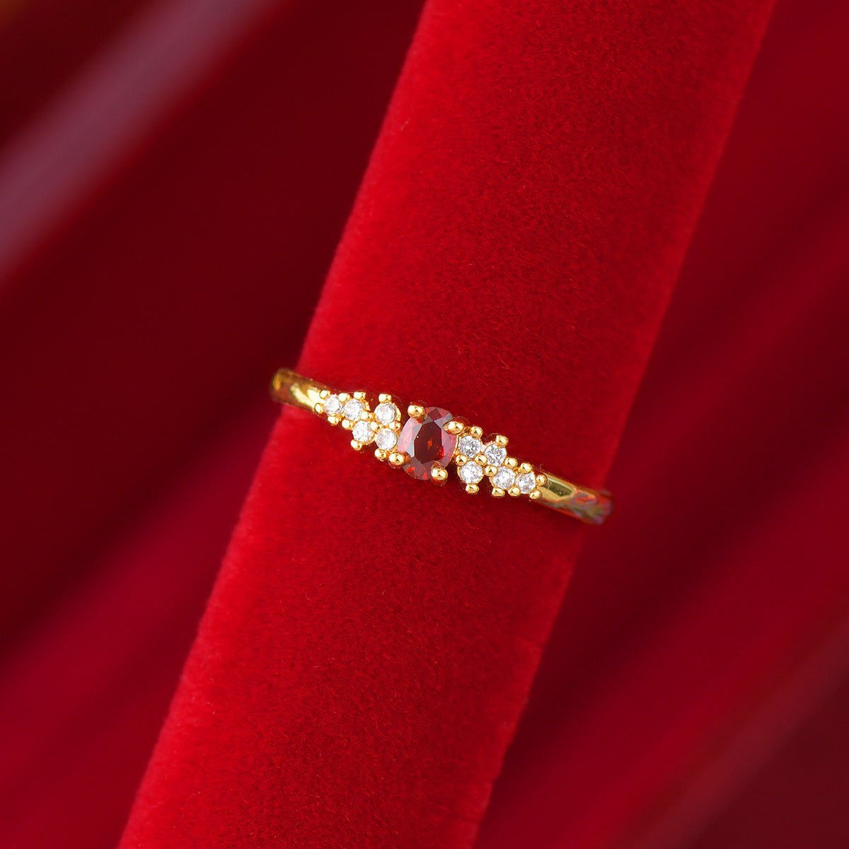 Scarlet Stardust Ring