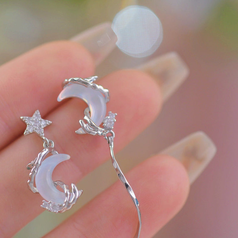 Silver Moon Earrings