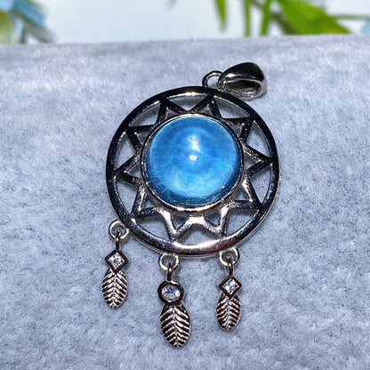 Sterling Silver Clear Quartz Pendant With Healing Crystal Gems