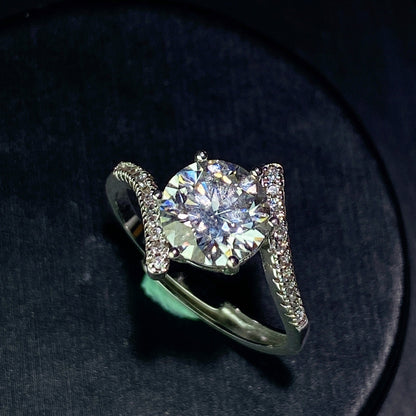 Sterling Silver Moissanite Spiritual Healing Ring 0.5-5ct