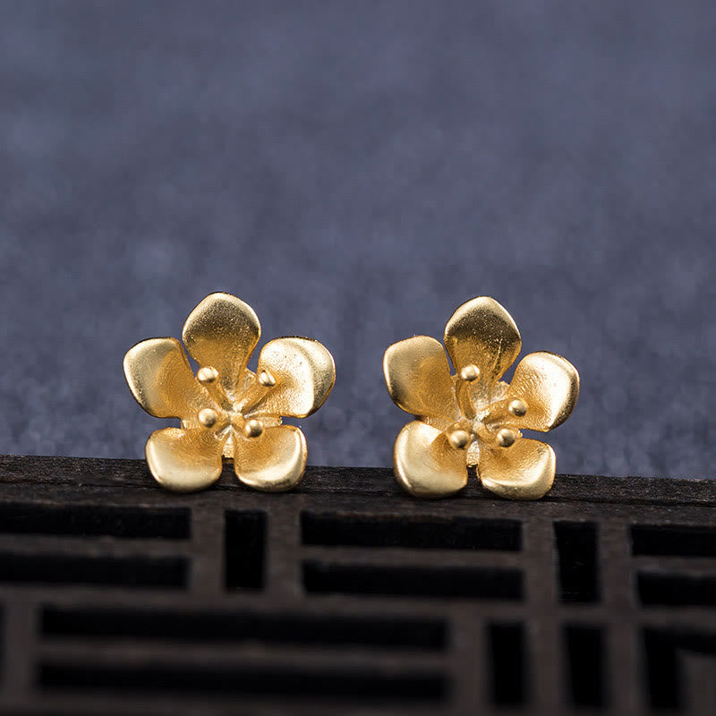 Sterling Silver Peach Blossom Balance Earrings