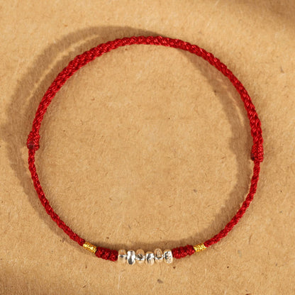 925 Sterling Silver Red String Protection Bracelet