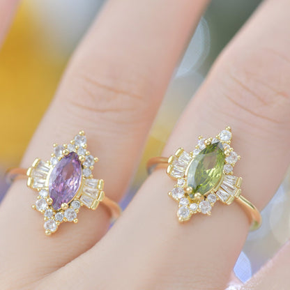 Verdant Art Deco Ring