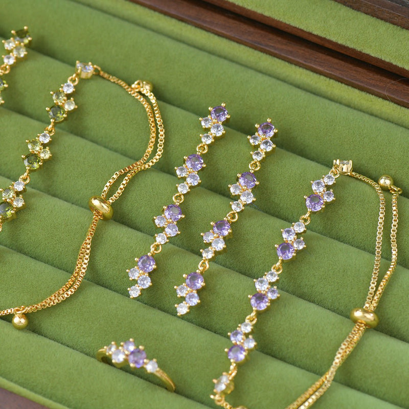 Violet Cascade Ring