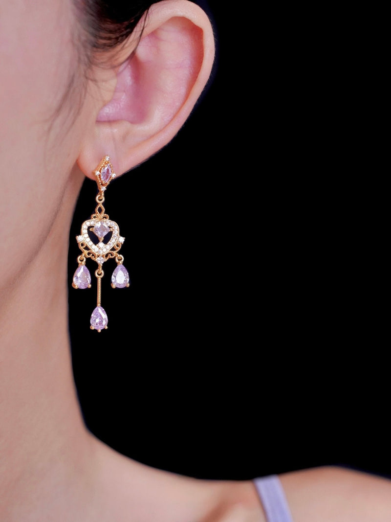 Violet Chandelier Earrings