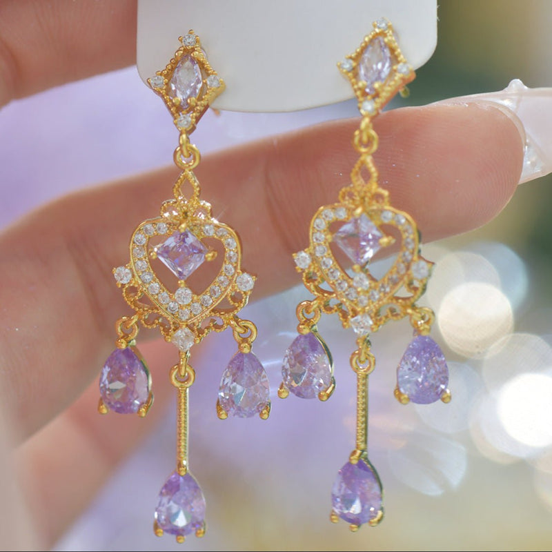 Violet Chandelier Earrings