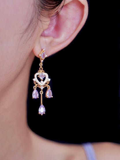 Violet Chandelier Earrings