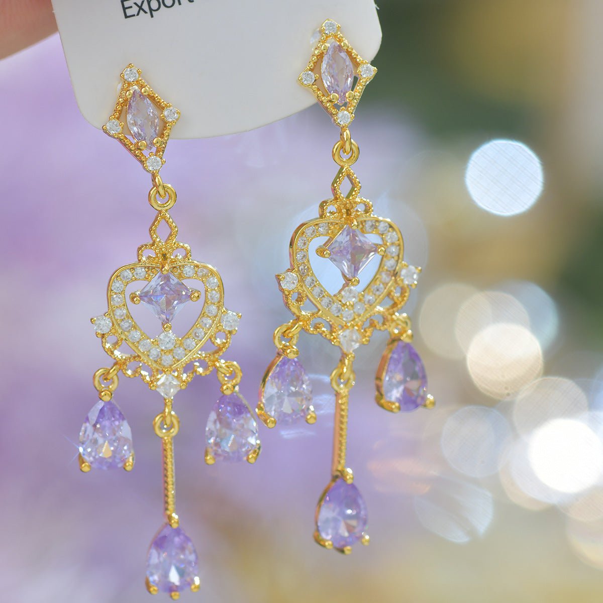 Violet Chandelier Earrings