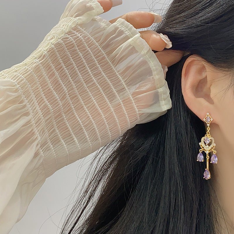 Violet Chandelier Earrings