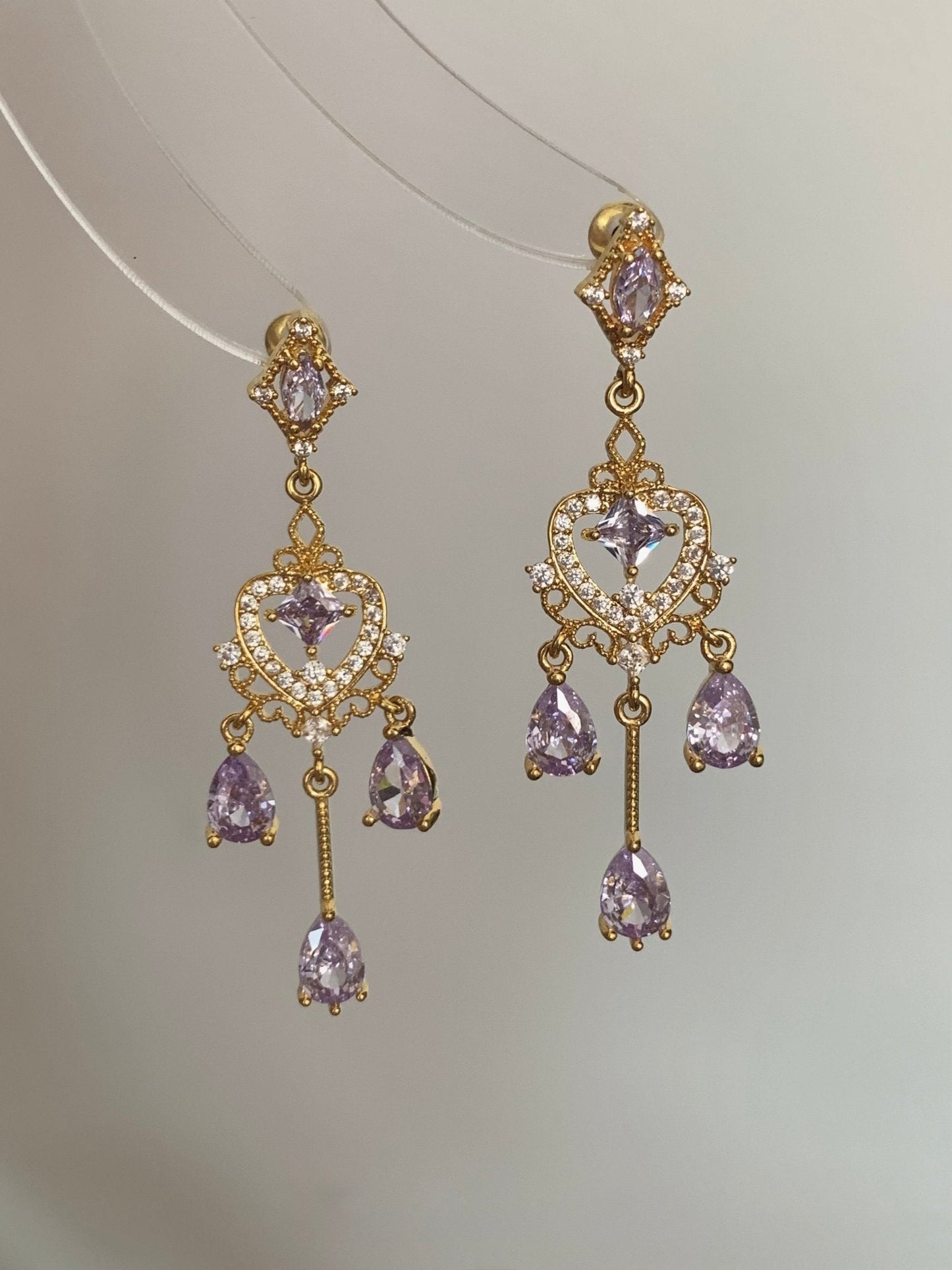 Violet Chandelier Earrings