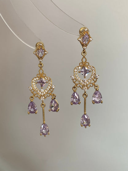 Violet Chandelier Earrings