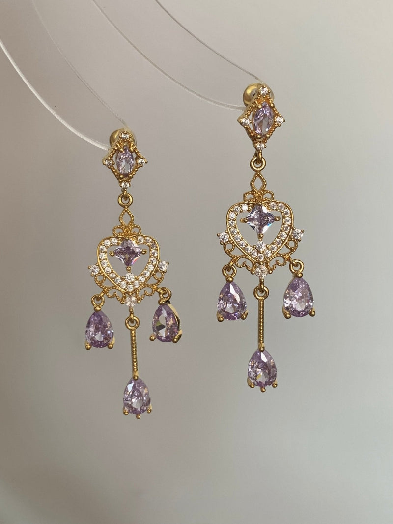 Violet Chandelier Earrings