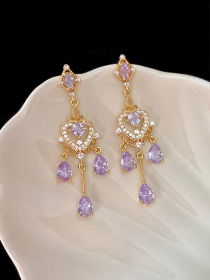 Violet Chandelier Earrings