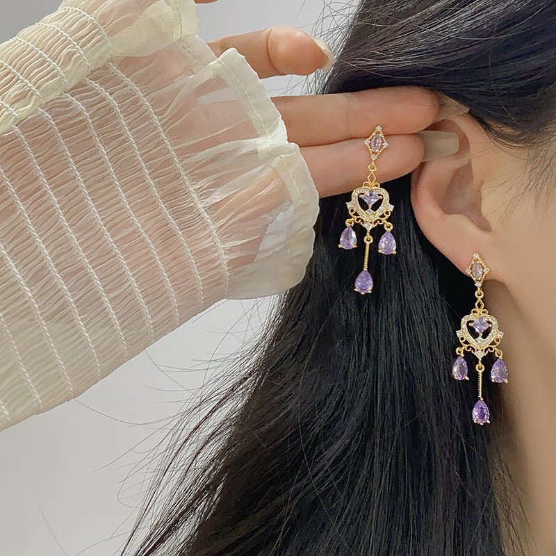 Violet Chandelier Earrings