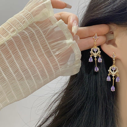 Violet Chandelier Earrings