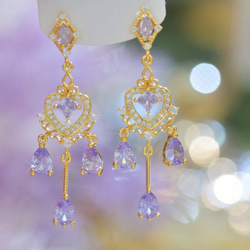 Violet Chandelier Earrings