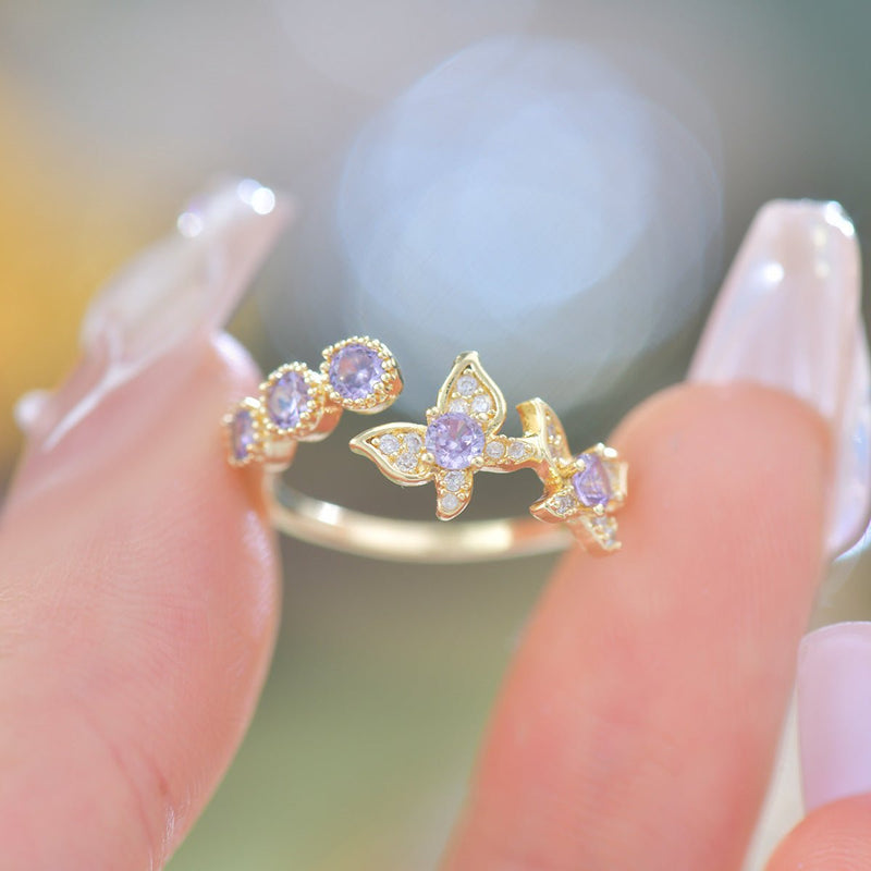 Violet Flutter Ring