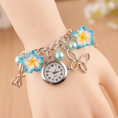 Butterflies & Flowers Bracelet Watch